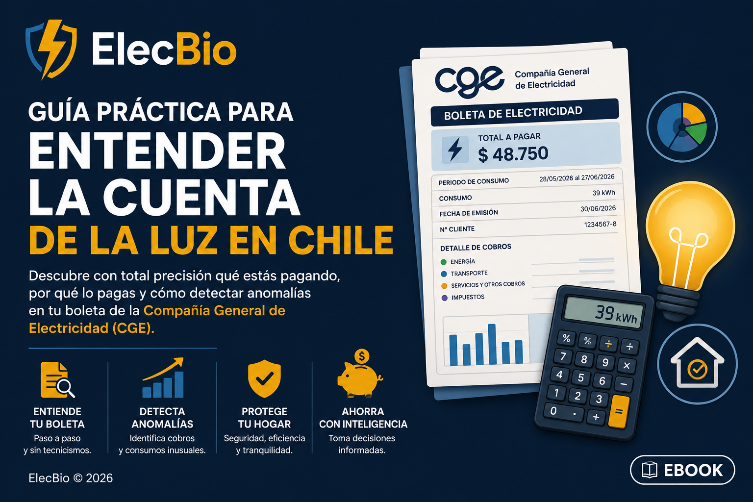 Portada: Guía Práctica para Entender la Cuenta de la Luz en Chile
