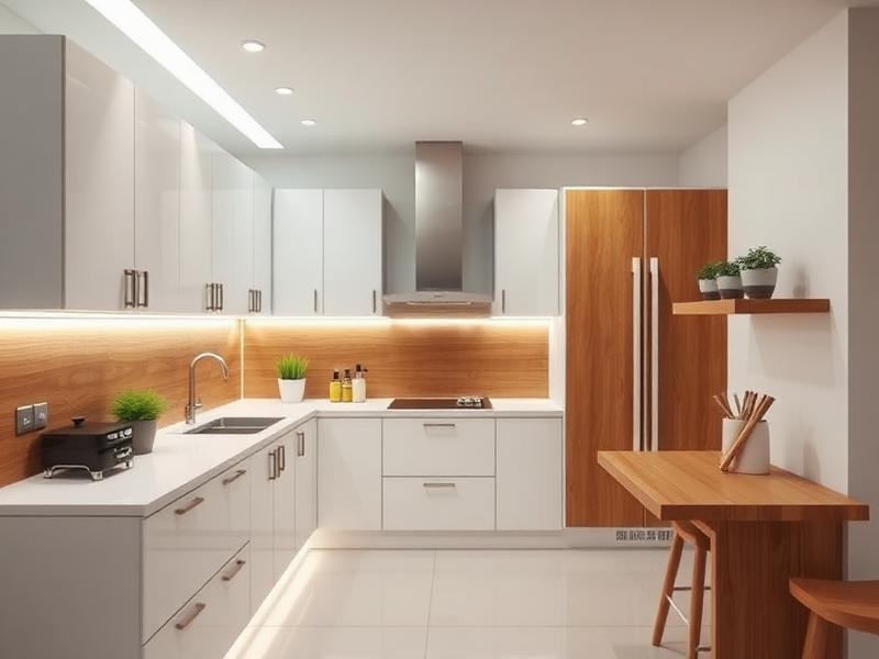 Cocina iluminada